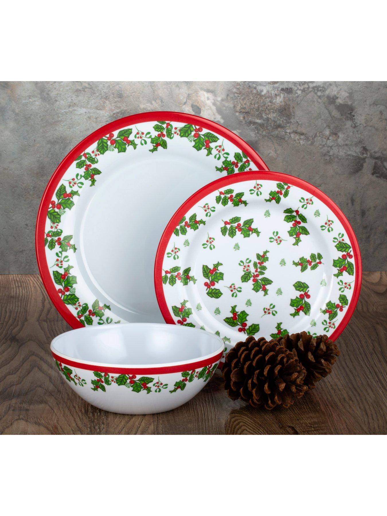 Melamine christmas 2024 dinner plates