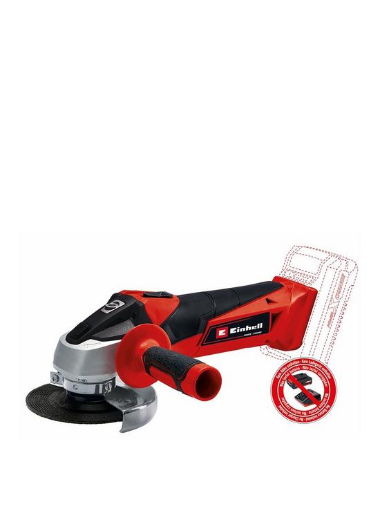 front image of einhell-power-x-change-classic-18v-115mm-angle-grinder-bare-tool