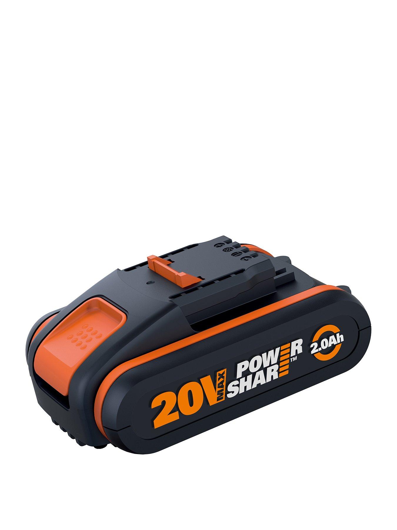 Product photograph of Worx Wa3551 1 18v 20v Max 2 0ah Battery Pack from very.co.uk