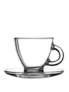 Product photograph of Ravenhead Entertain Set Of 4 Cappuccino Cups With Saucers from very.co.uk