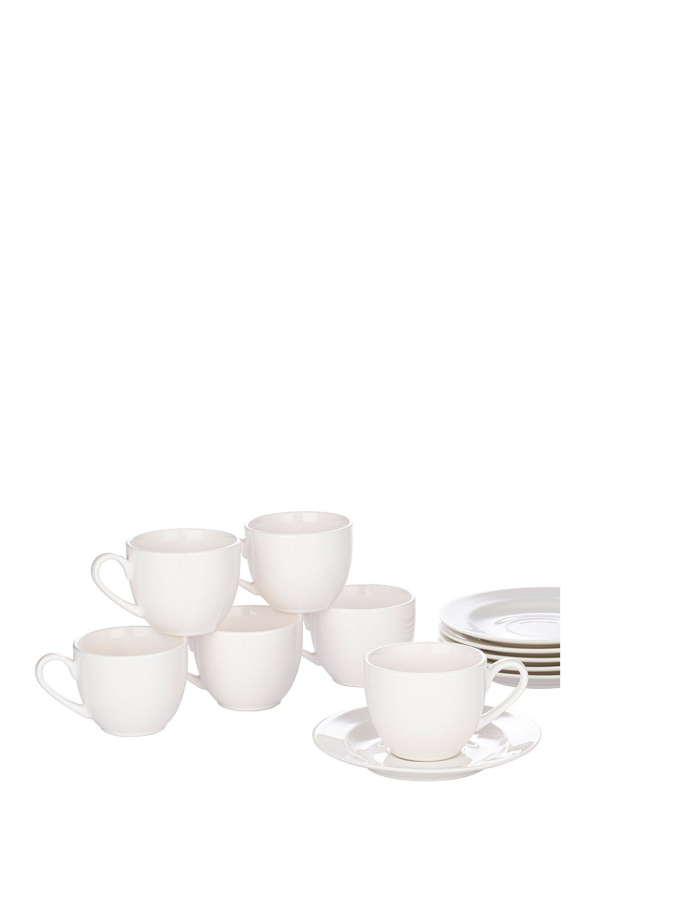 Product photograph of Waterside Set Of 6 Small Espresso Cups And Saucers from very.co.uk