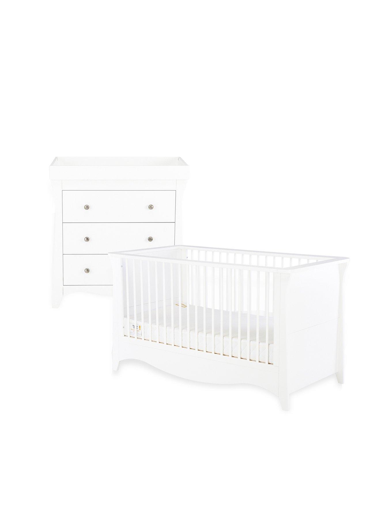 Image 2 of 7 of CuddleCo Clara 2 Piece Nursery Furniture Set - White