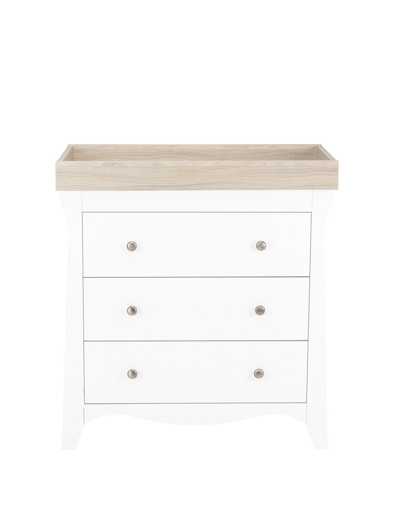 Product photograph of Cuddleco Clara 3 Drawer Dresser Changer Driftwood Ash from very.co.uk