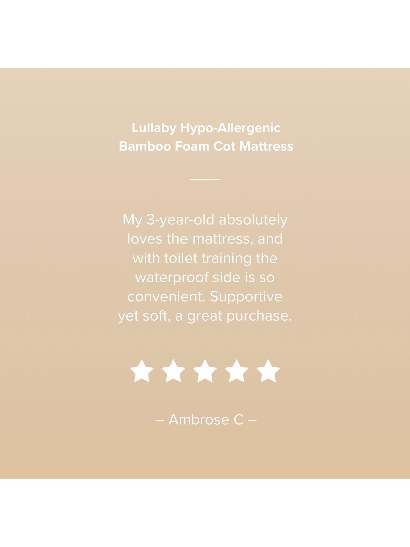 Image 5 of 6 of CuddleCo Lullaby Hypo Allergenic Bamboo Foam Cot Bed Mattress
