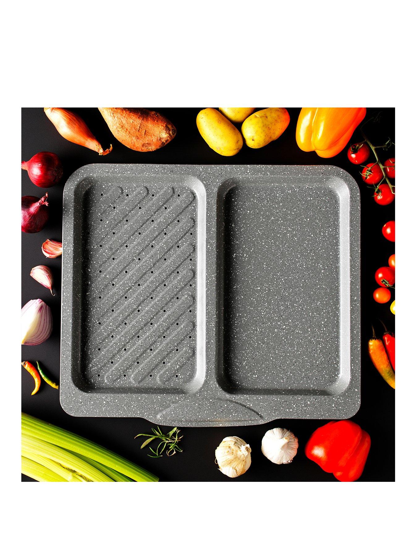 Product photograph of Salter Marble Split Dual Function Baking Tray from very.co.uk