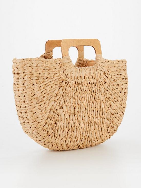 back image of pieces-pcveronica-straw-bag-natural