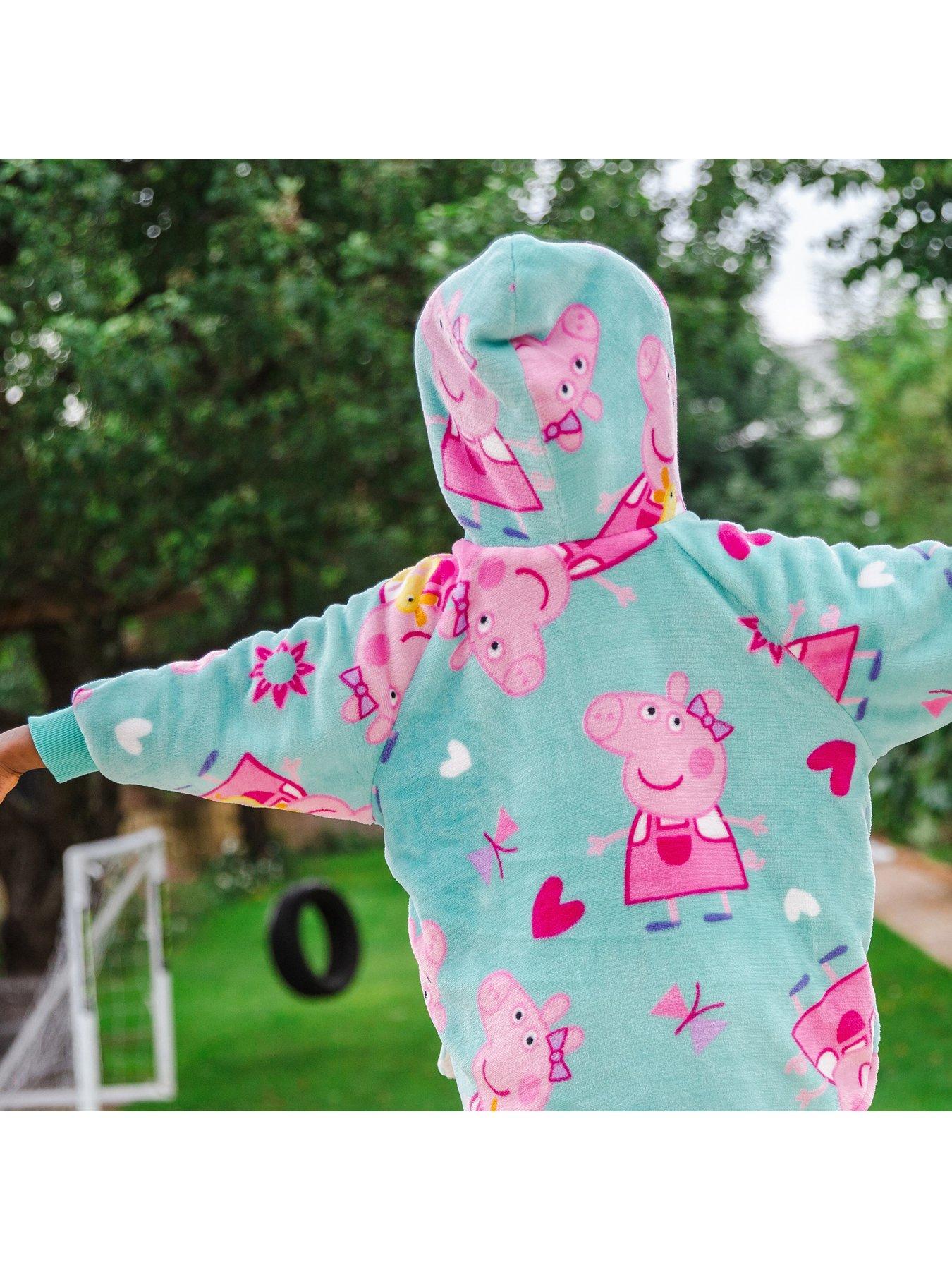 Peppa Pig Hugzee Wearable Fleece Hoodie in Blue Small Very