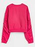  image of river-island-girls-sassy-ruched-sweat--nbsppink