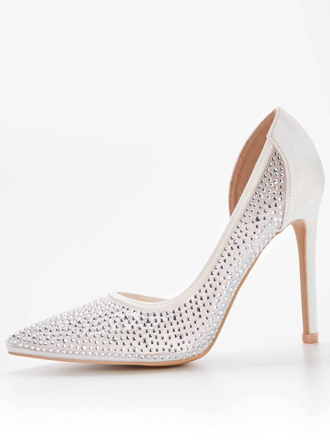  Bridal Evella Satin Heeled Shoe - Ivory