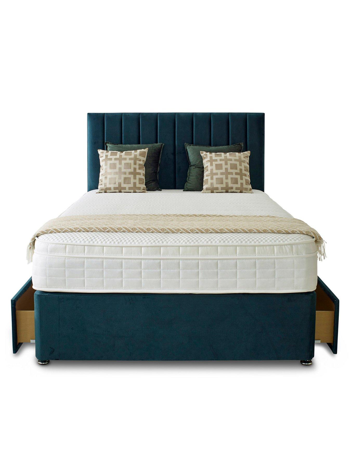 Image 2 of 6 of Shire Beds Liberty 1000 Pocket Memory Mattress and Upholstered Divan Base Bed Set (Headboard sold separately)&nbsp;- FSC&reg; Certified