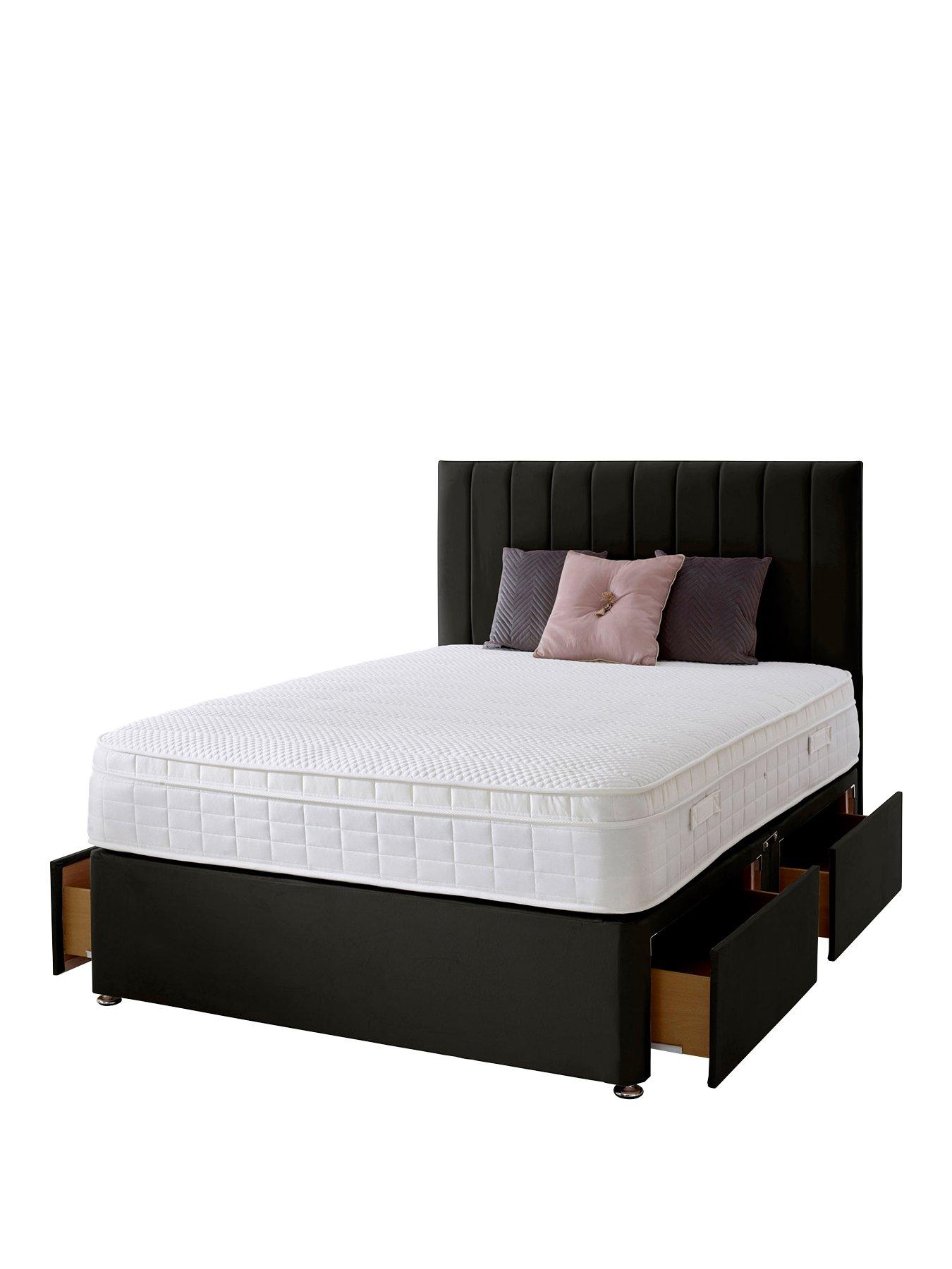 Image 2 of 7 of Shire Beds Liberty 1000 Pocket Memory Mattress and Upholstered Divan Base Bed Set (Headboard sold separately)&nbsp;- FSC&reg; Certified