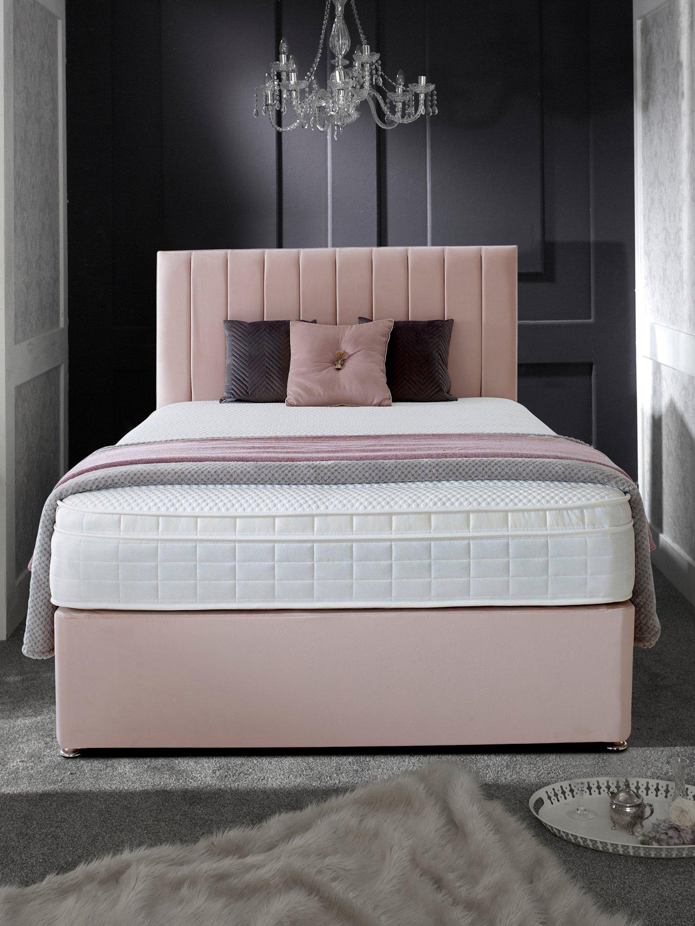 Image 1 of 7 of Shire Beds Liberty 1000 Pocket Memory Mattress and Upholstered Divan Base Bed Set (Headboard sold separately)&nbsp;- FSC&reg; Certified