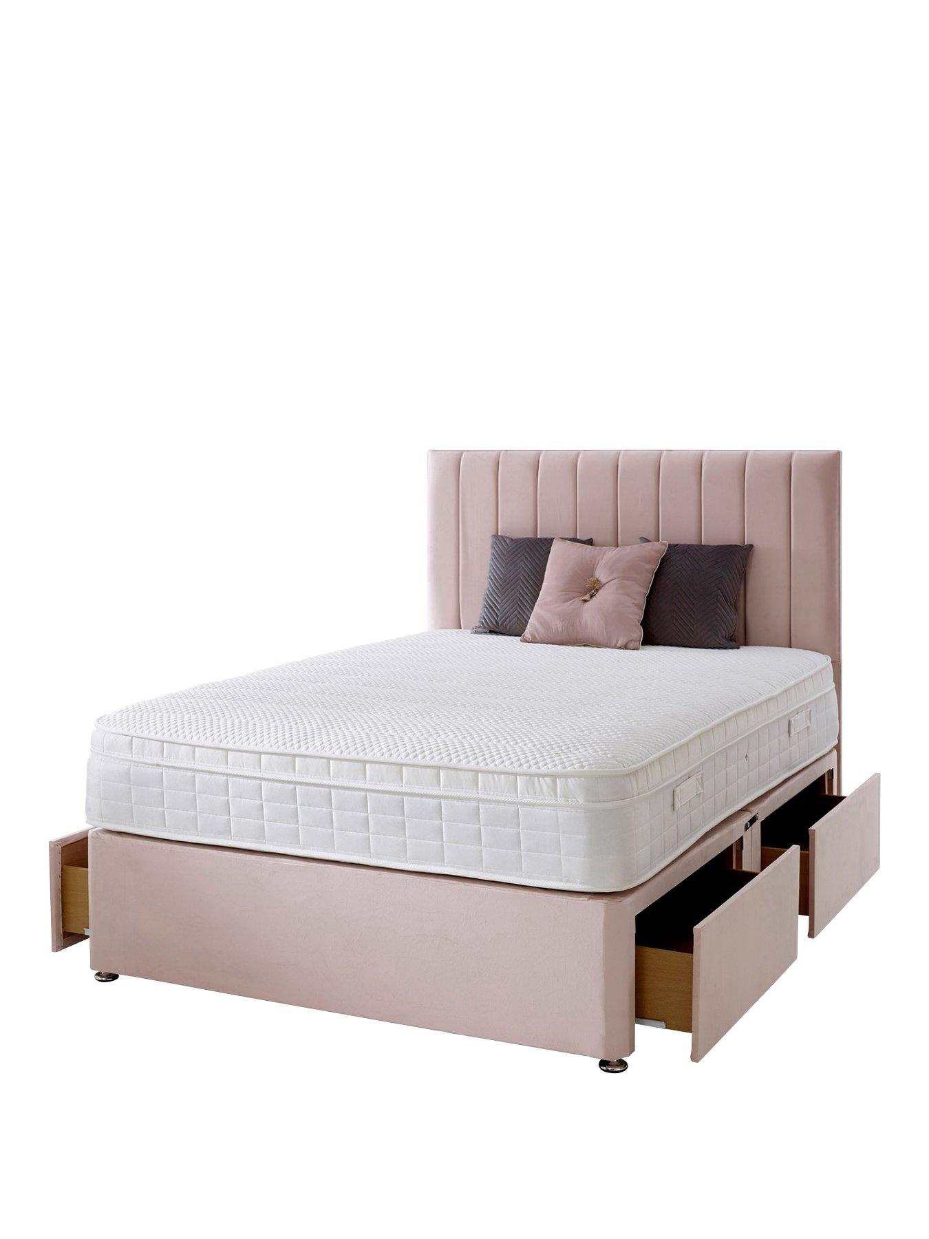 Image 2 of 7 of Shire Beds Liberty 1000 Pocket Memory Mattress and Upholstered Divan Base Bed Set (Headboard sold separately)&nbsp;- FSC&reg; Certified