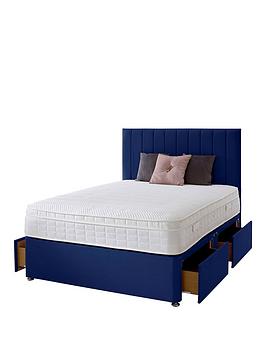 Product photograph of Shire Beds Liberty 1000 Memory Divan Bed With Storage Options from very.co.uk