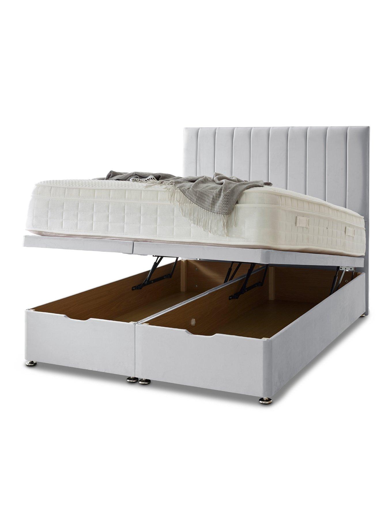 Image 1 of 7 of Shire Beds Liberty 1000 Pocket Memory Mattress and Upholstered Ottoman Divan Base Bed Set (Headboard sold separately)&nbsp;- FSC&reg; Certified