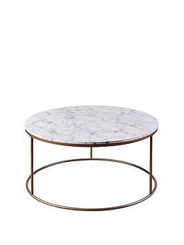 Product photograph of Teamson Home Marmo Round Coffee Table from very.co.uk