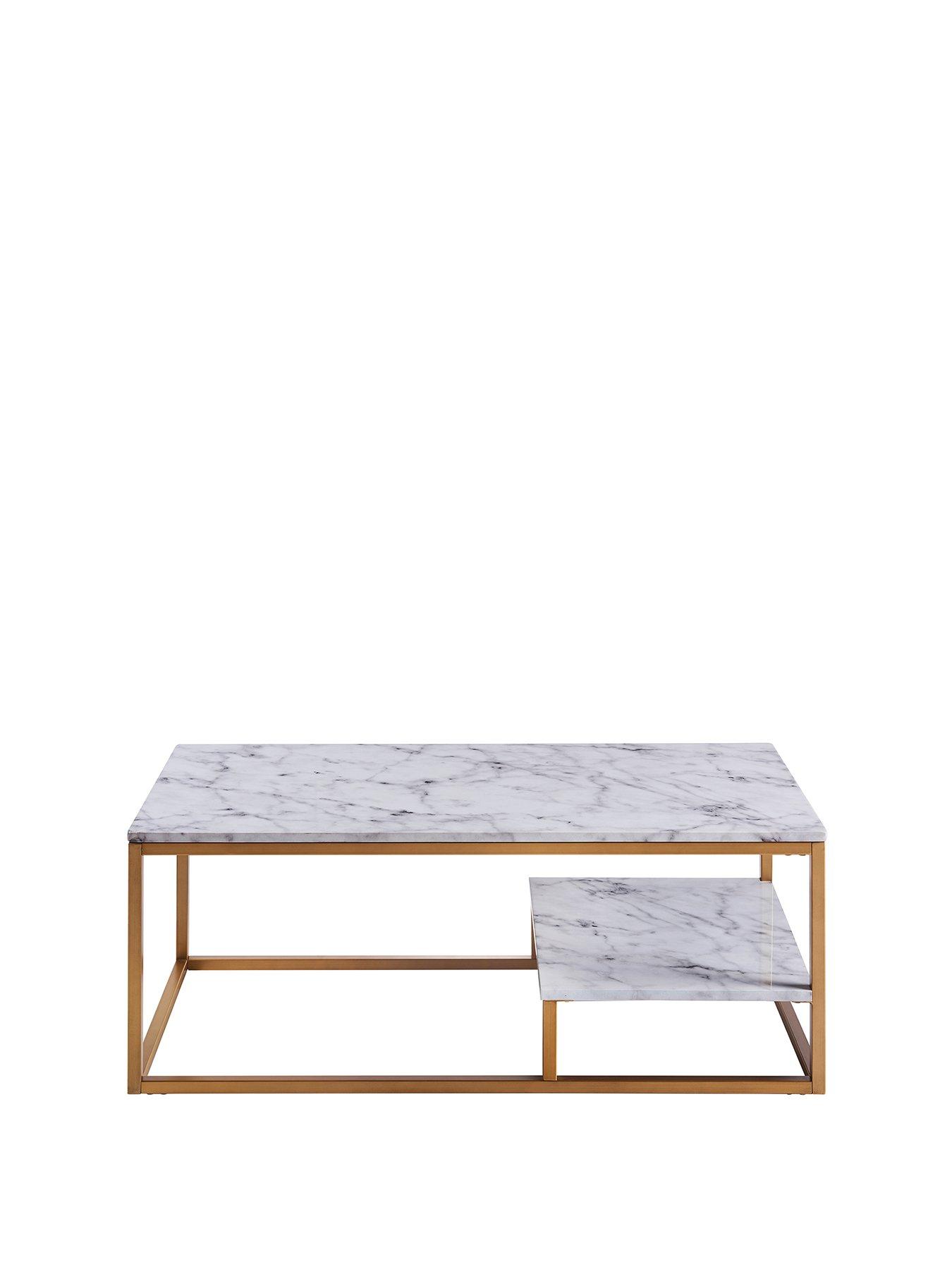 Product photograph of Teamson Home Marmo Coffee Table from very.co.uk