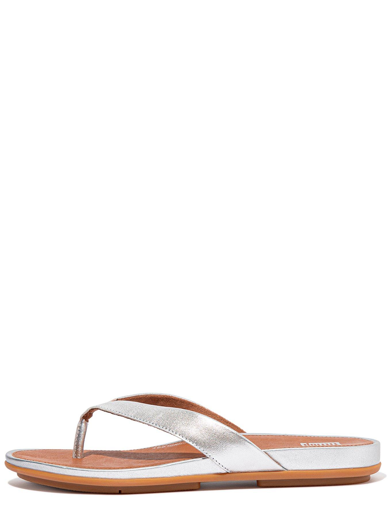 Fitflop Gracie Leather Flip-Flops Light Tan