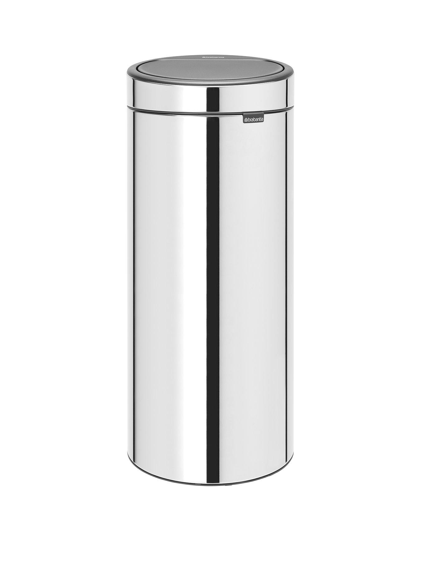 Product photograph of Brabantia 30 Litre Touch Bin Steel from very.co.uk