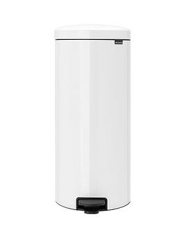 Product photograph of Brabantia Newicon 30-litre Bin In White from very.co.uk