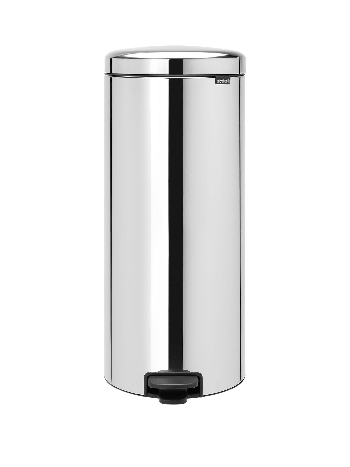 Product photograph of Brabantia Newicon 30-litre Stainless Steel Bin from very.co.uk
