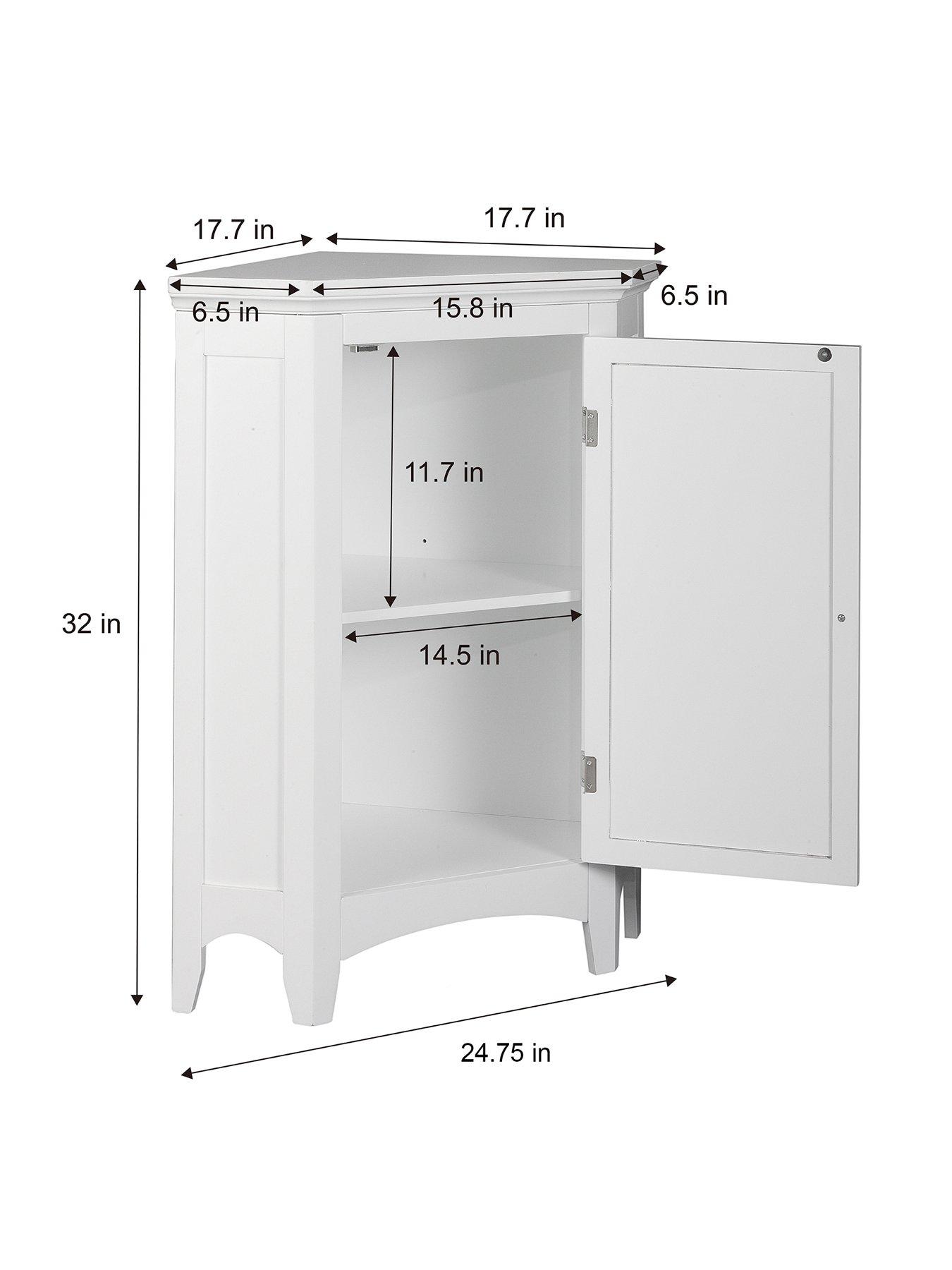 Teamson Home Glancy 1 Door Corner Floor Cabinet | Very.co.uk