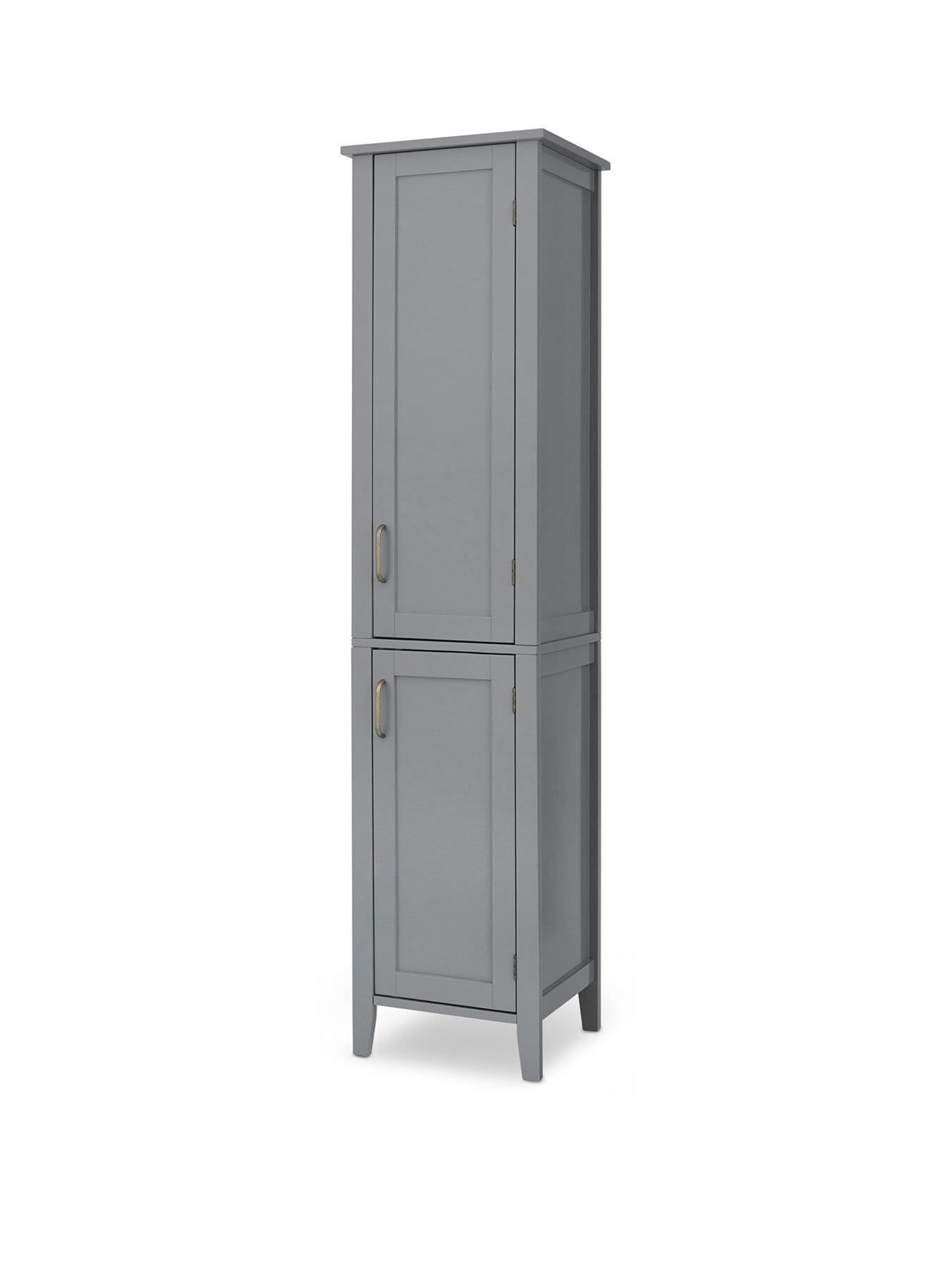Product photograph of Teamson Home Mercer Linen Tower Cabinet from very.co.uk