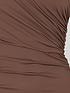  image of michelle-keegan-ruched-detail-bodycon-midi-dress-chocolate