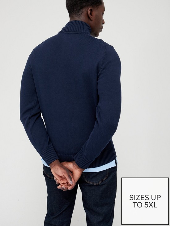 stillFront image of gant-quarter-zip-knitted-jumper