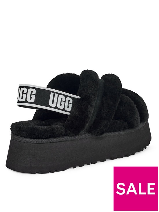 stillFront image of ugg-disco-cross-slide-slippers-black