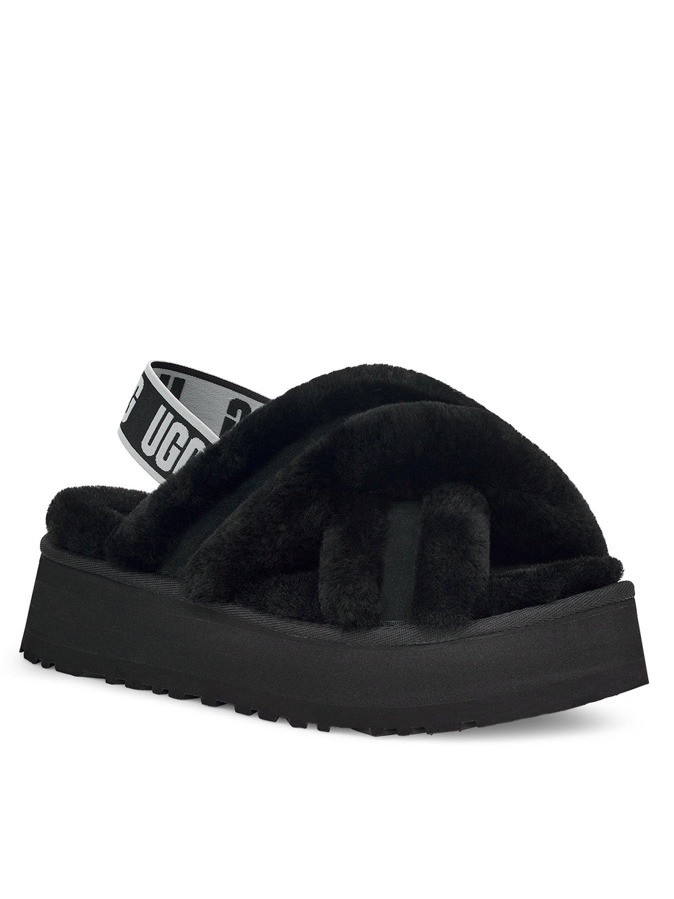 Nightwear & Loungewear Disco Cross Slide Slippers - Black