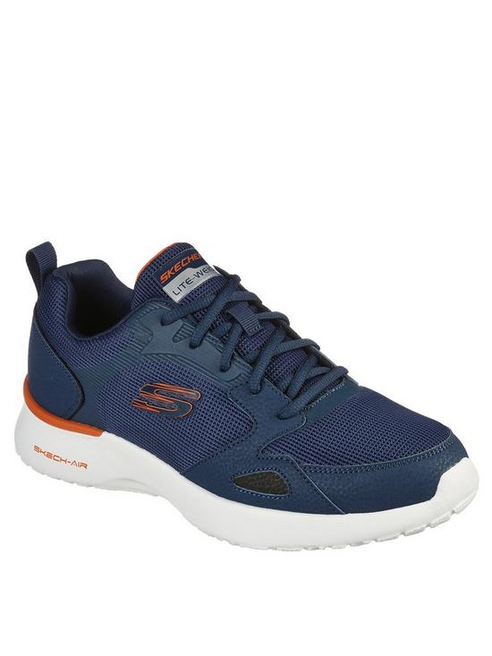 front image of skechers-skech-air-dynamight-memory-foam-lace-up-trainer