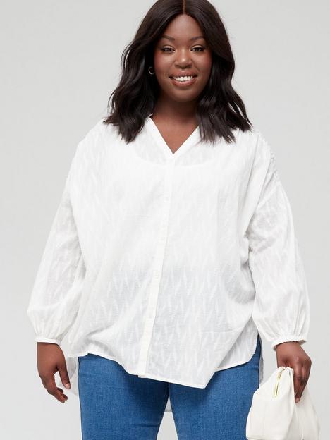 v-by-very-curve-textured-cotton-ruched-shoulder-oversized-long-sleeve-shirt-white
