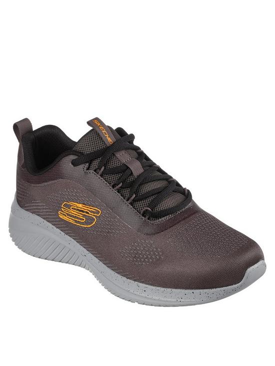 front image of skechers-ultra-flex-30-mesh-air-cooled-memory-foam-lace-up-trainer