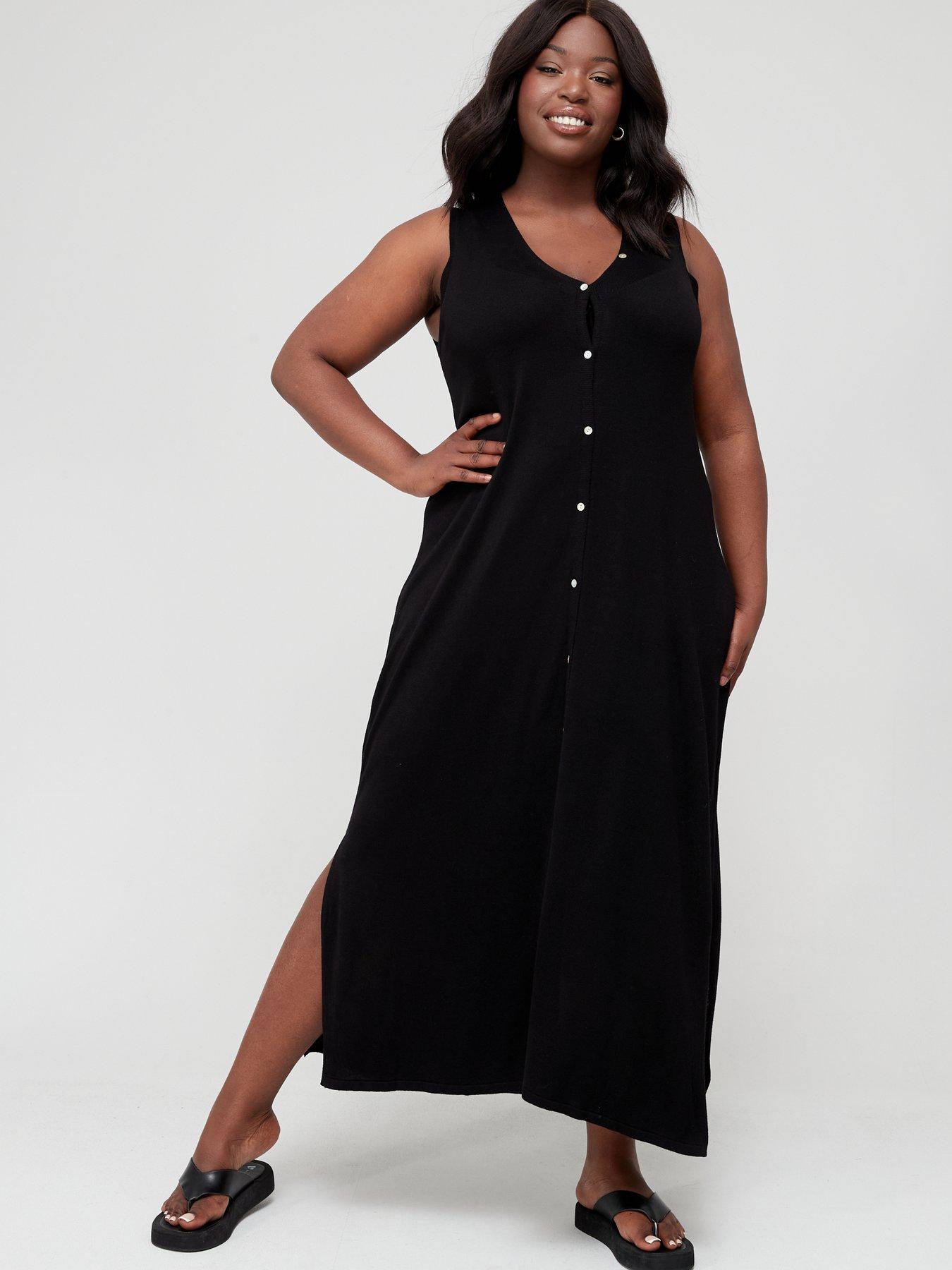 ladies black tunic dress