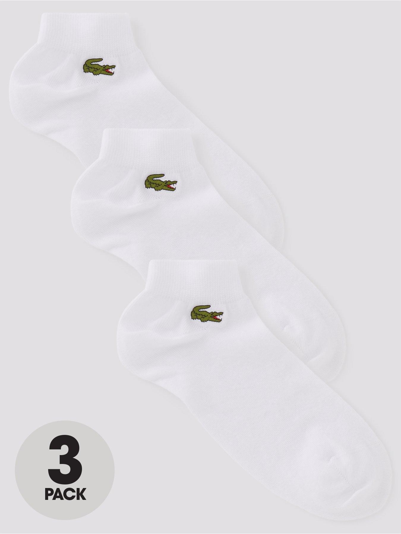 Lacoste white sock outlet trainers