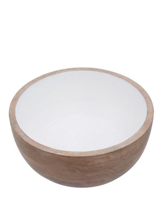 front image of premier-housewares-kara-mango-wood-round-bowl