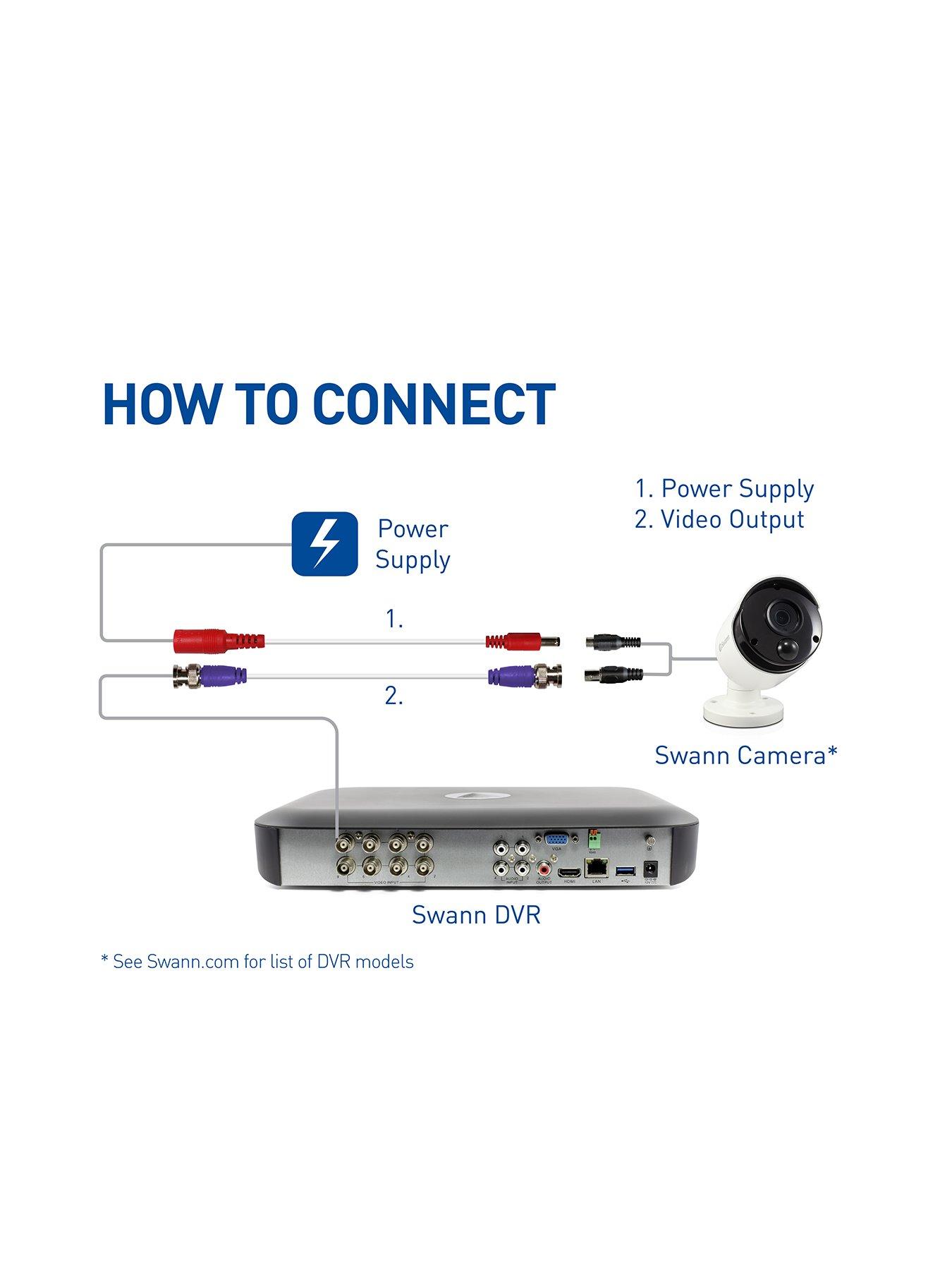 Swann Security Extension cable 100ft/30m DVR up to 4K Very.co.uk
