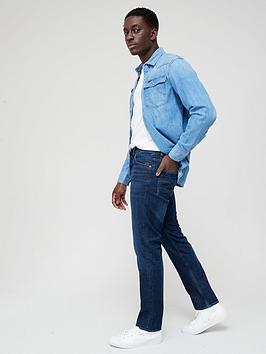 g-star raw g-star triple a regular straight fit jeans - mid wash blue
