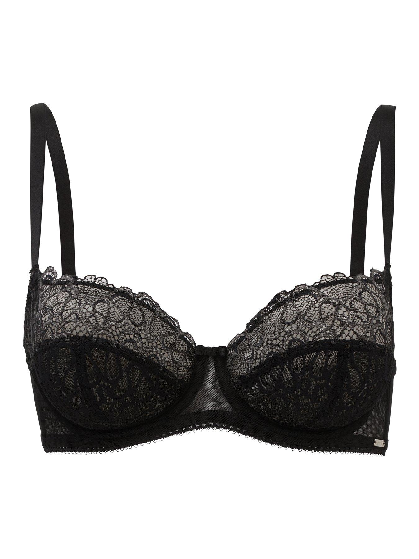 Gossard Swirl Balcony Bra - Black | Very.co.uk