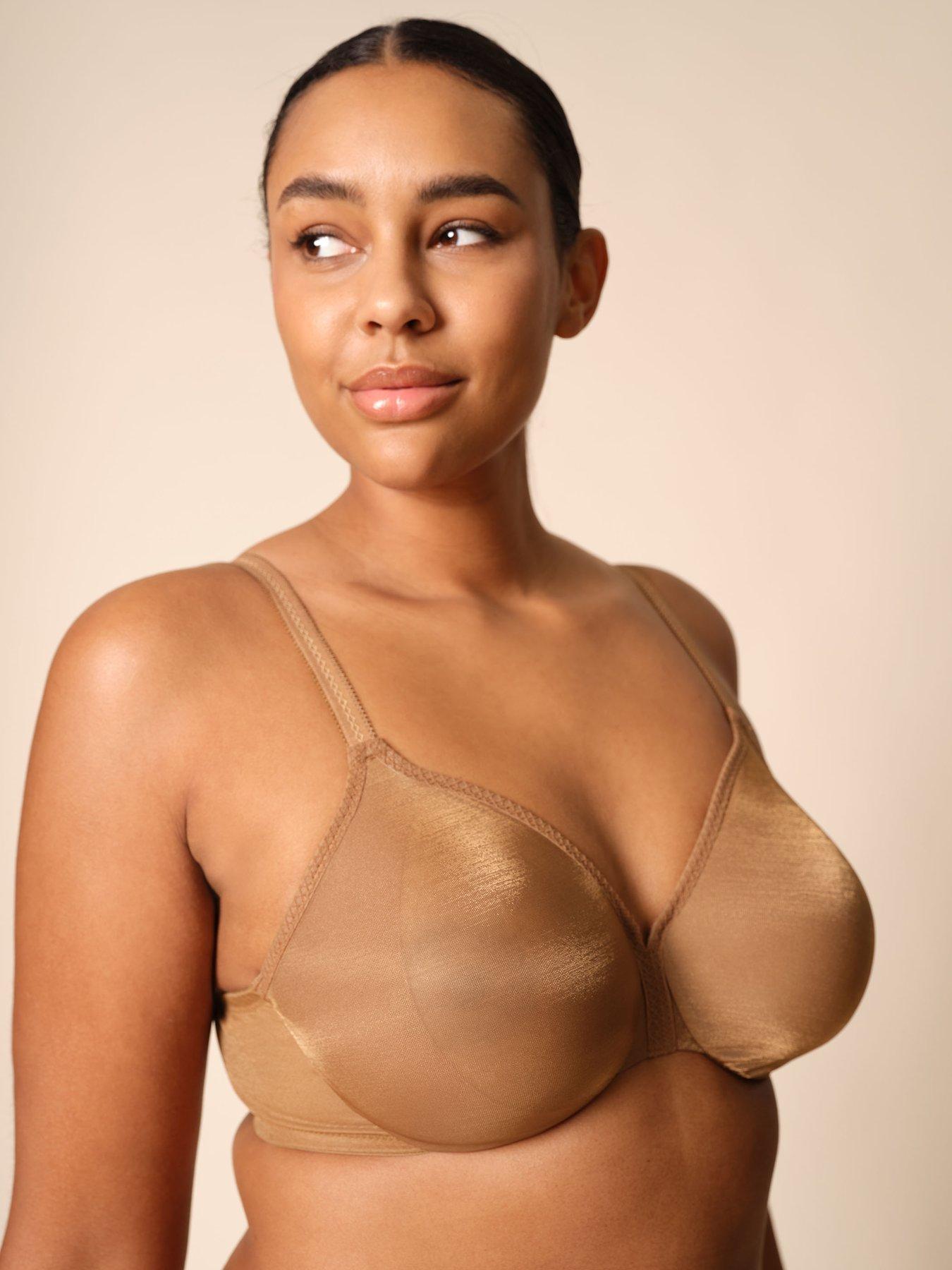 undefined Glossies Sheer Moulded Bra - Bronze
