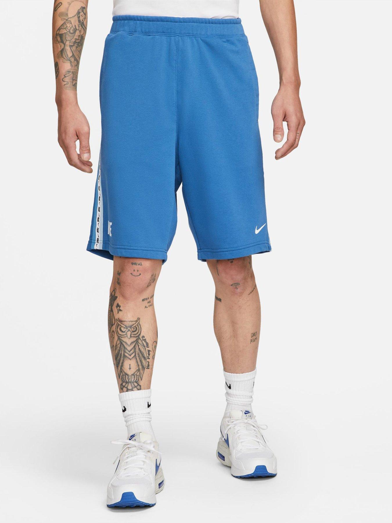 nike repeat tape shorts blue