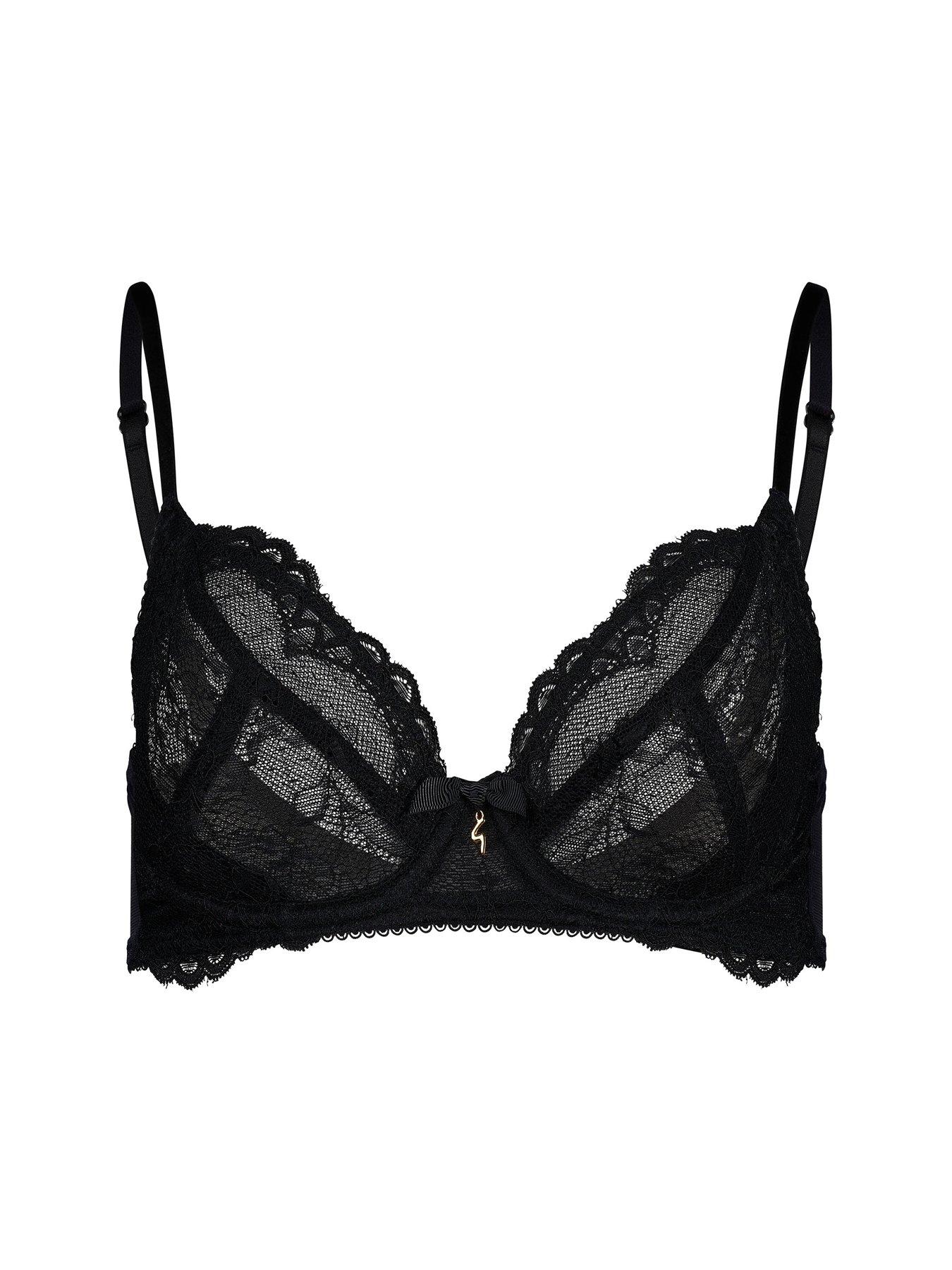 Image 4 of 4 of Gossard Superboost Lace Non Padded Plunge Bra - Black