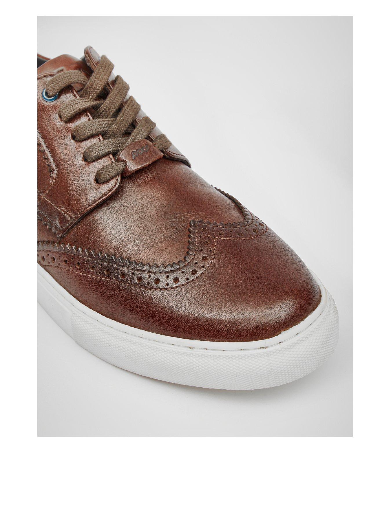 leather brogue trainers