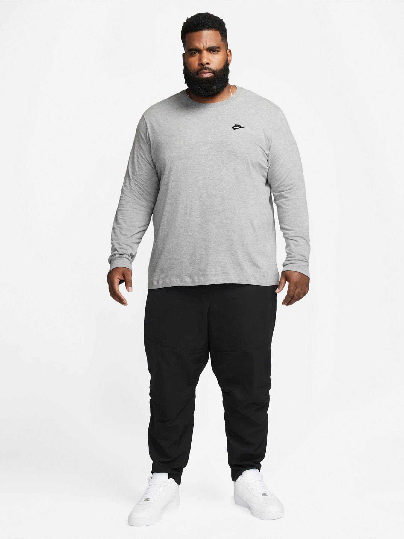 Nike Nsw Club L/s T-shirt - Dark Grey | Very.co.uk