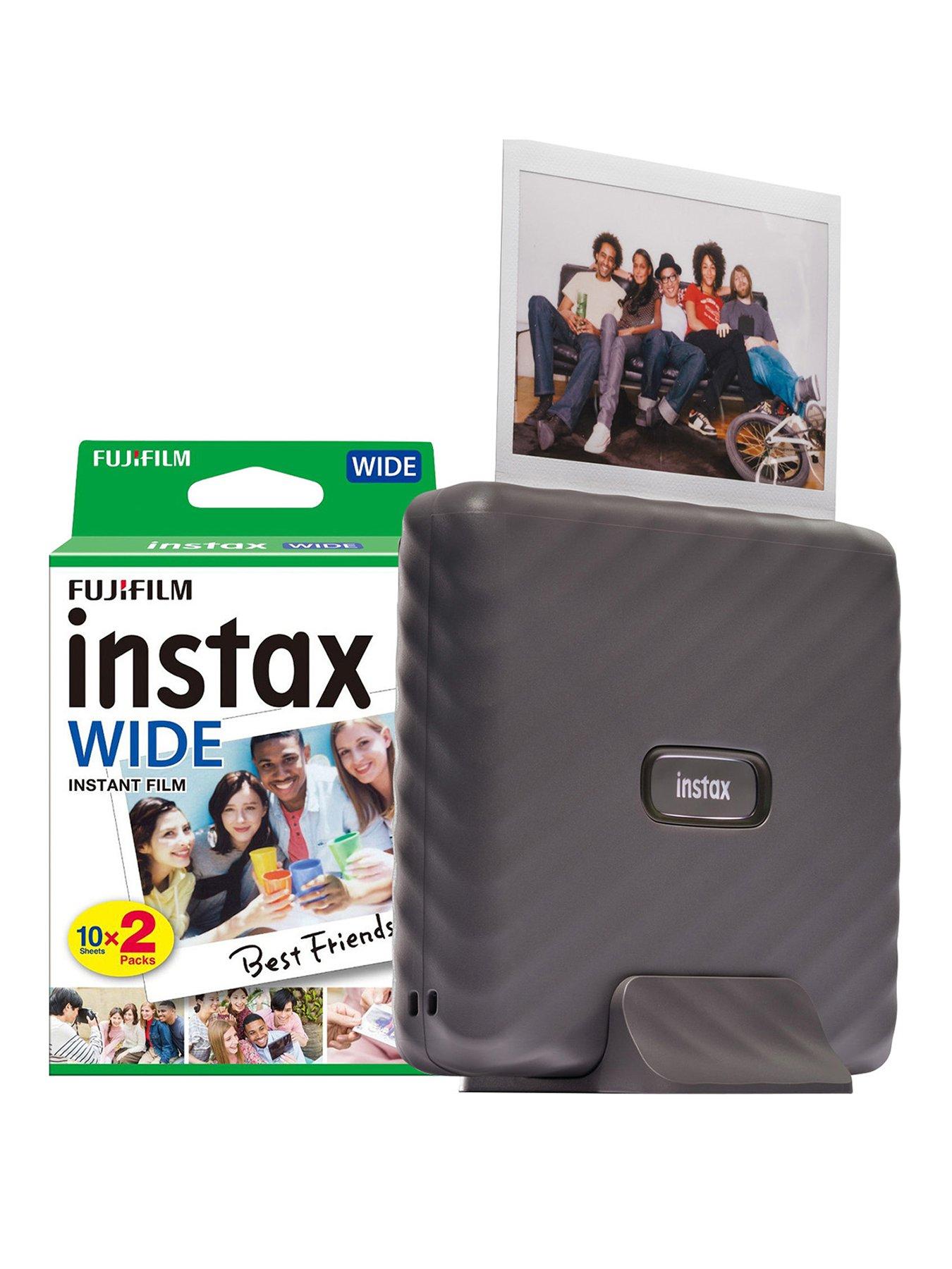 Image 1 of 7 of Fujifilm Instax Link Wide Printer + 20 Shots - Mocha Gray