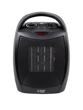 Product photograph of Russell Hobbs Black 1 5kw Ceramic Heater from very.co.uk