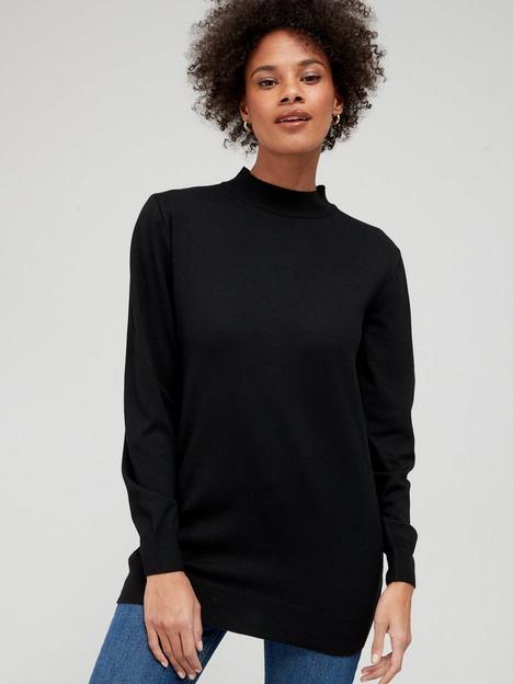 v-by-very-knittednbsplongline-high-neck-jumper-black