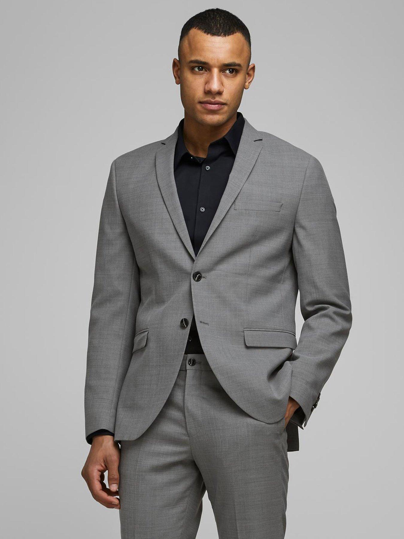  Solaris Suit Jacket - Light Grey Melange