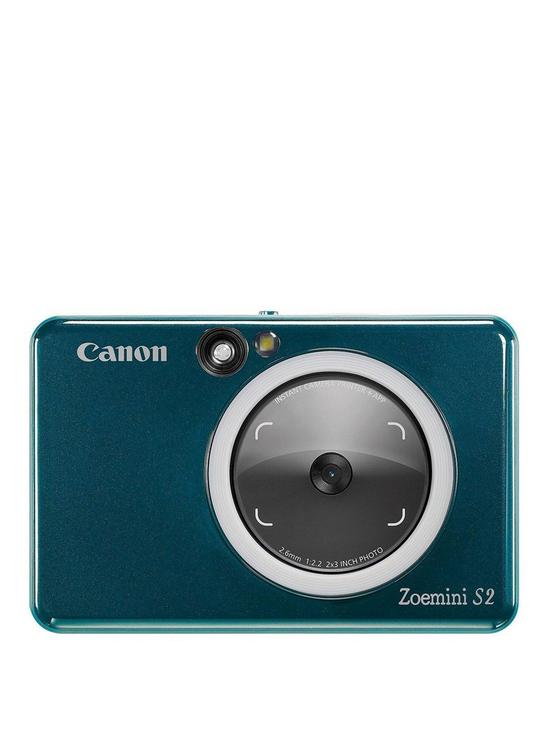 front image of canon-zoemini-s2-pocket-size-2-in-1-instant-camera-printer-with-a-choice-of-10-or-60-shots